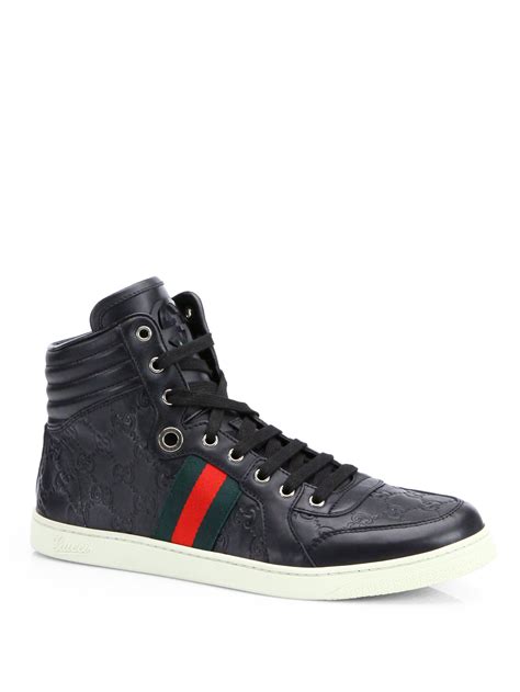 hi top gucci sneakers|Gucci high top men's sneakers.